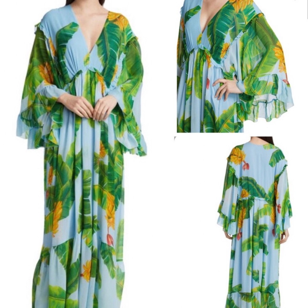 Farm Rio banana dress butterfly sleeves size medium - Picture 2 of 6
